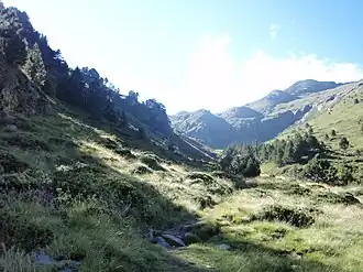 Zicht op de Ransolvallei, ten noorden van de plaats Ransol