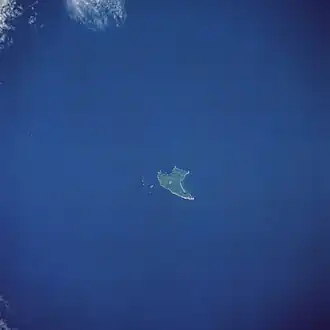 Satellietfoto van Raouleiland