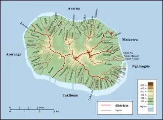 Het eiland Rarotonga met Avarua