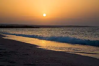 Zonsondergang in Ras al-Hadd