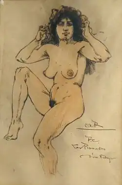 Illustratie bij het gedicht Promesses d'un visage uit Les Fleurs du mal van Baudelaire