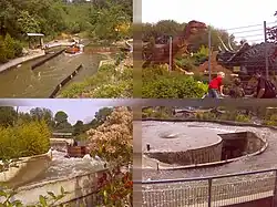 Verschiedene Ansichten der Rafting-Bahn