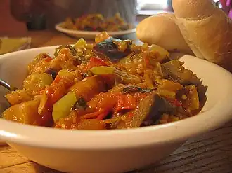 Ratatouille met stokbrood