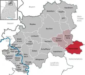 Kaart van Ravenstein