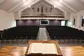 Interieur kerk Carterton vanaf de kansel