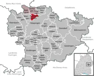 Kaart van Rechberghausen