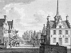 Het Rechthuis (raadhuis) van Balk (ca. 1785)