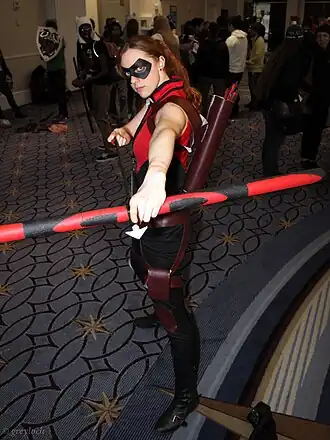 Fan verkleed als Red Arrow, 2013