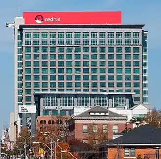 Het hoofdkantoor van Red Hat in Raleigh (North Carolina)
