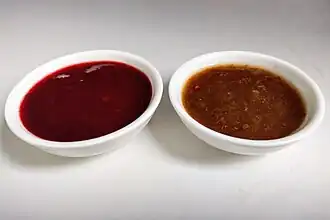 Tkemali is er in verschillende kleuren