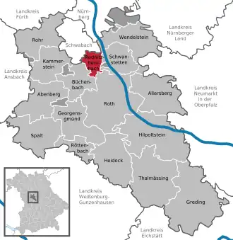 Kaart van Rednitzhembach