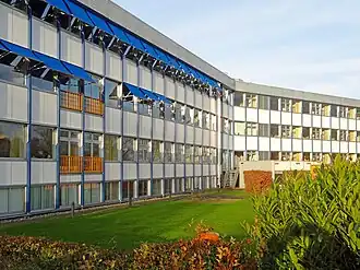 Zicht op de verpleegafdelingen (gezien vanuit het zuiden)