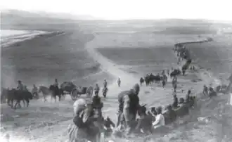 Assyrische vluchtelingen nabij het Urmiameer, Iran