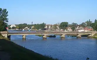 Brug over de Rega in Mrzeżyno