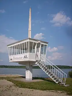 Regattatoren aan de Knappensee bij Groß Särchen