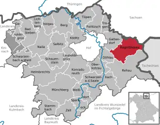 Kaart van Regnitzlosau