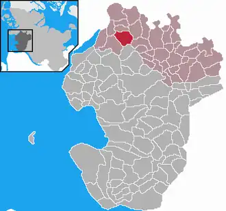 Kaart van Rehm-Flehde-Bargen