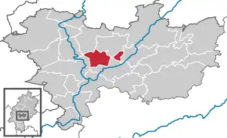 Kaart van Reichelsheim (Wetterau)