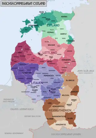 Bestuurlijke indeling van Ostland