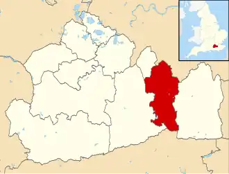 Kaart van Reigate and Banstead