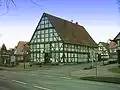 Vakwerkhuis Amtsstraße 1 (18e eeuw) in Veckerhagen