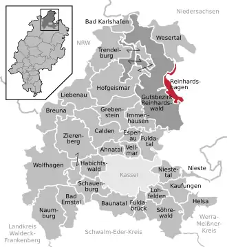 Kaart van Reinhardshagen