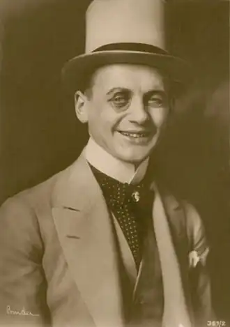 Reinhold Schünzel rond 1921 (foto van Alexander Binder