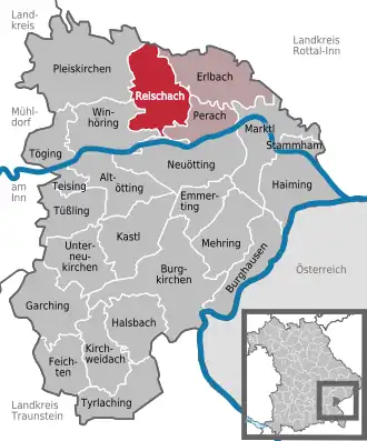 Kaart van Reischach (Opper-Beieren)