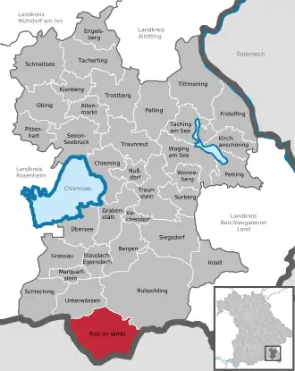 Kaart van Reit im Winkl