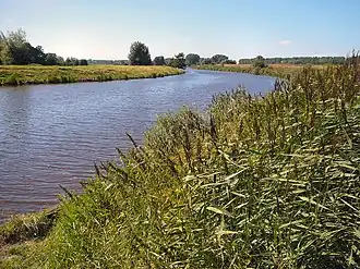 Het Reitdiep bij Dorkwerd, in noordelijke richting