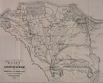 Kaart van het Suez kanaal en de Nijldelta