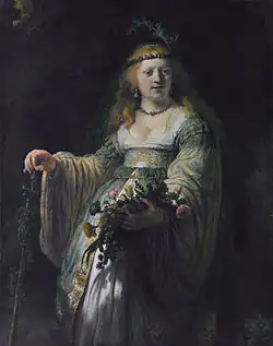 Vermoedelijk portret van Saskia als Flora, National Gallery Londen