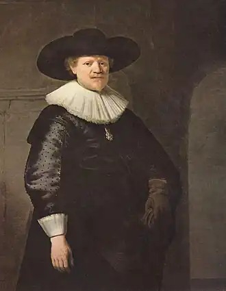 Mogelijk Jan Harmensz. Krul geportretteerd door Rembrandt (1633). Gemäldegalerie te Kassel