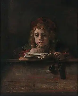 Titus aan de lezenaar, Rembrandt