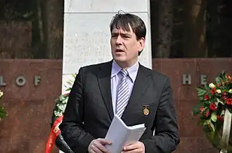 Remco Reiding op het Sovjet Ereveld te Leusden (2013)