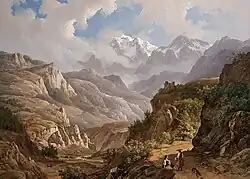 Berglandschap Oostenrijk, 1837 - collectie Stedelijk Museum Breda.