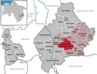 Kaart van Remlingen-Semmenstedt