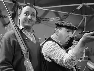 René van Vooren en Piet Bambergen (met pet)