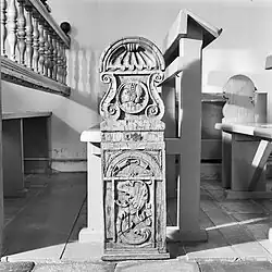 Bankwang (zijschot) van een bank