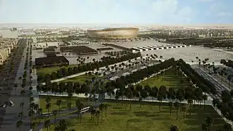 Render van het station