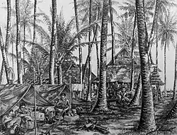 Tekening van een bivak