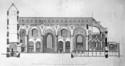 Restauratieplan zuidzijde (Cuypers, ca. 1885)