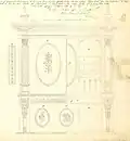 Deel van een ontwerptekening voor een "secretaire". Gedateerd op 9 september 1879[13]