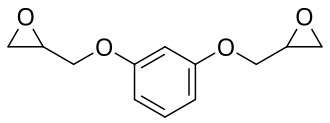 Structuurformule van resorcinoldiglycidylether