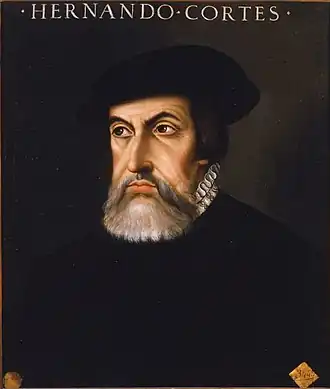 alt=Portret van Hernán Cortés 18e eeuw, Real Academia de Bellas Artes de San Fernando