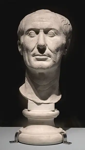 Buste van Tusculum van Julius Caesar, waarschijnlijk het enige eigentijdse portret van Caesar; Archeologisch Museum, Turijn, Italië