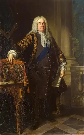 Schilderij van Robert Walpole door Jean-Baptiste van Loo in 1740