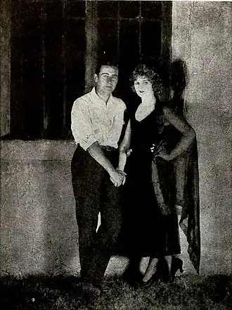 Rex Ingram en Alice Terry bij de opnamen