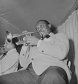 Rex Stewart met het orkest van Duke Ellington, in 1943