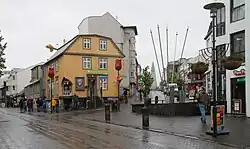 Laugavegur bij de Skólavörðustígur